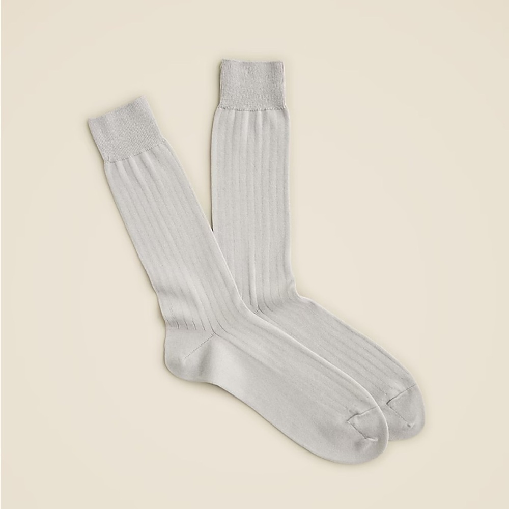 J crew gray Ribbed dress socks